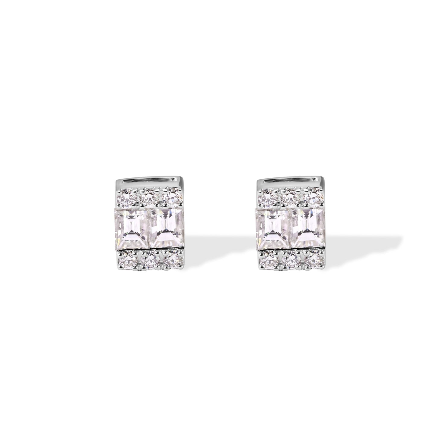 14k Diamond Baguette Stud Earrings - My Store