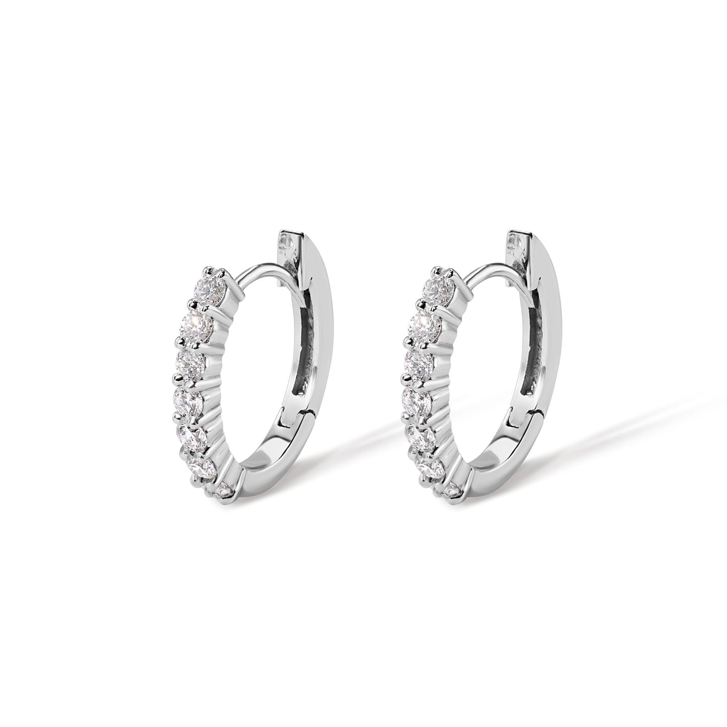 14K Diamond Hoop Earrings - My Store