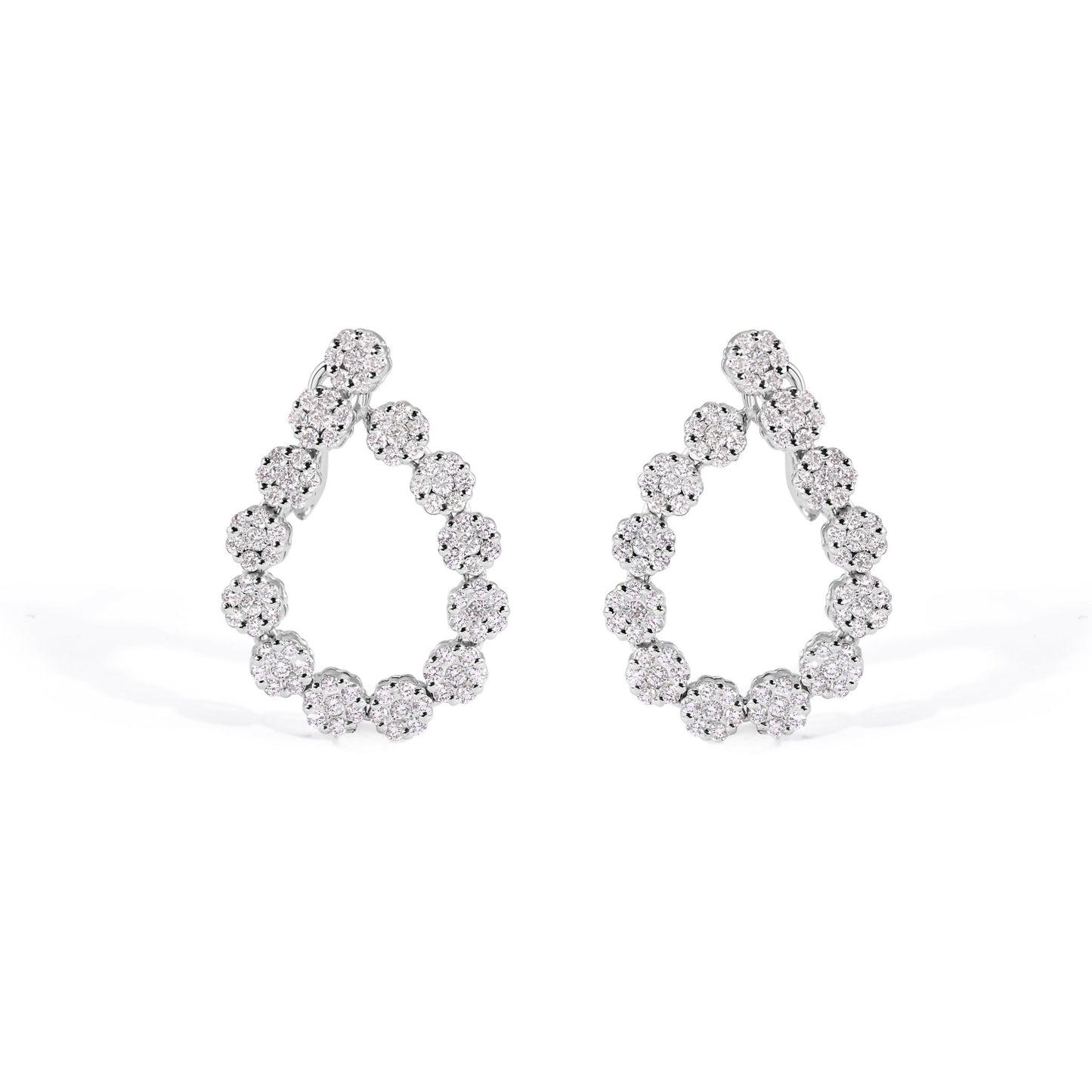 14K Diamond Hoop Earrings - My Store