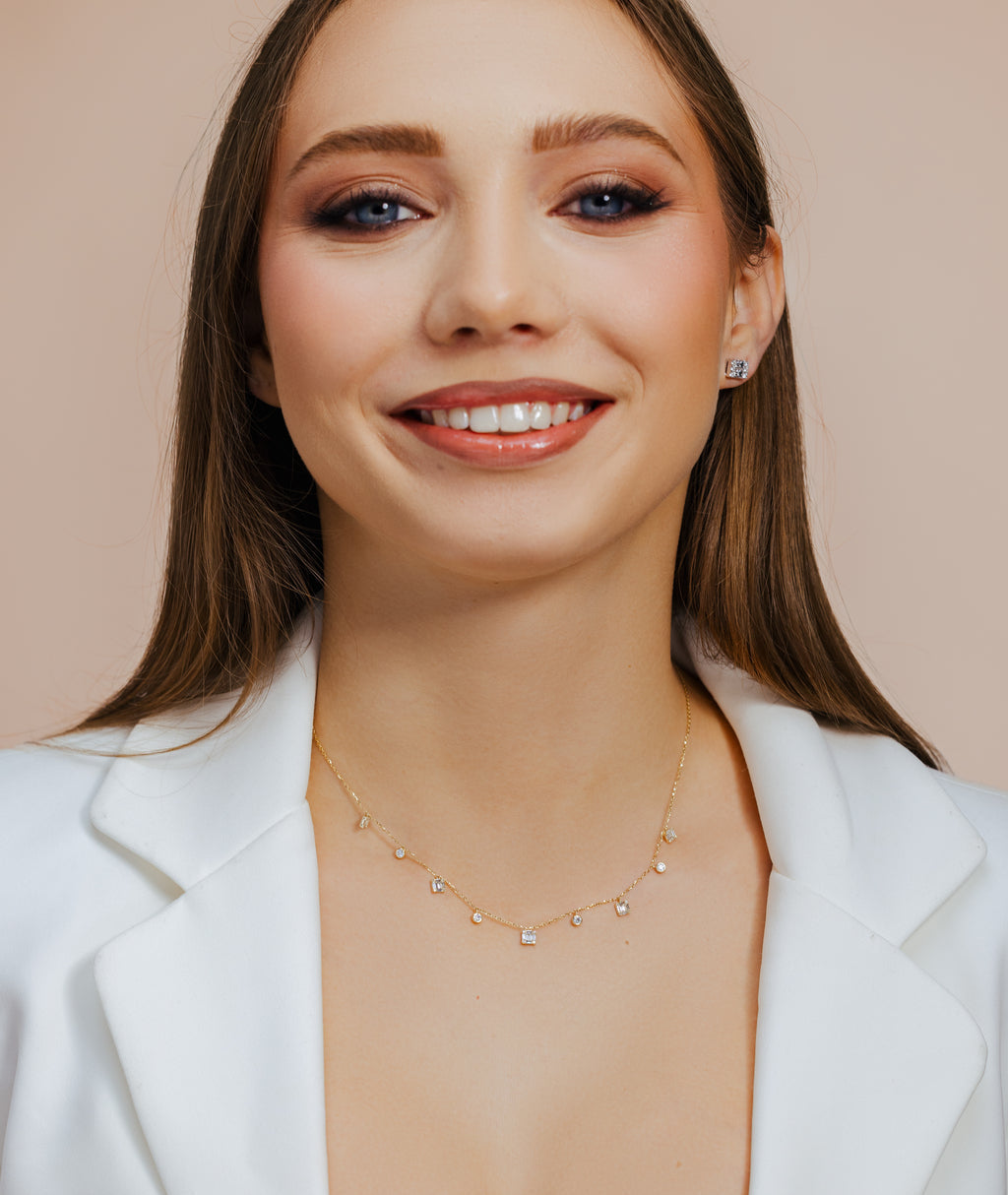 Model with necklace