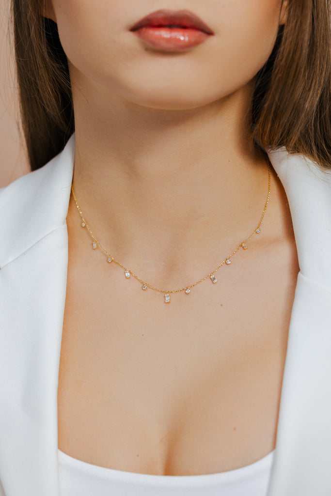 Model with Diamond Necklace 