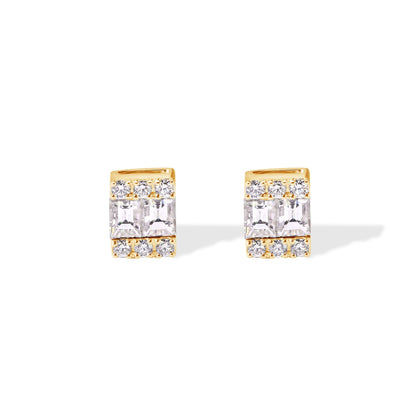 14k Diamond Baguette Stud Earrings - My Store