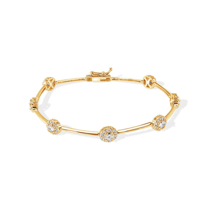 yellow gold 14k Diamond Bracelet - My Store