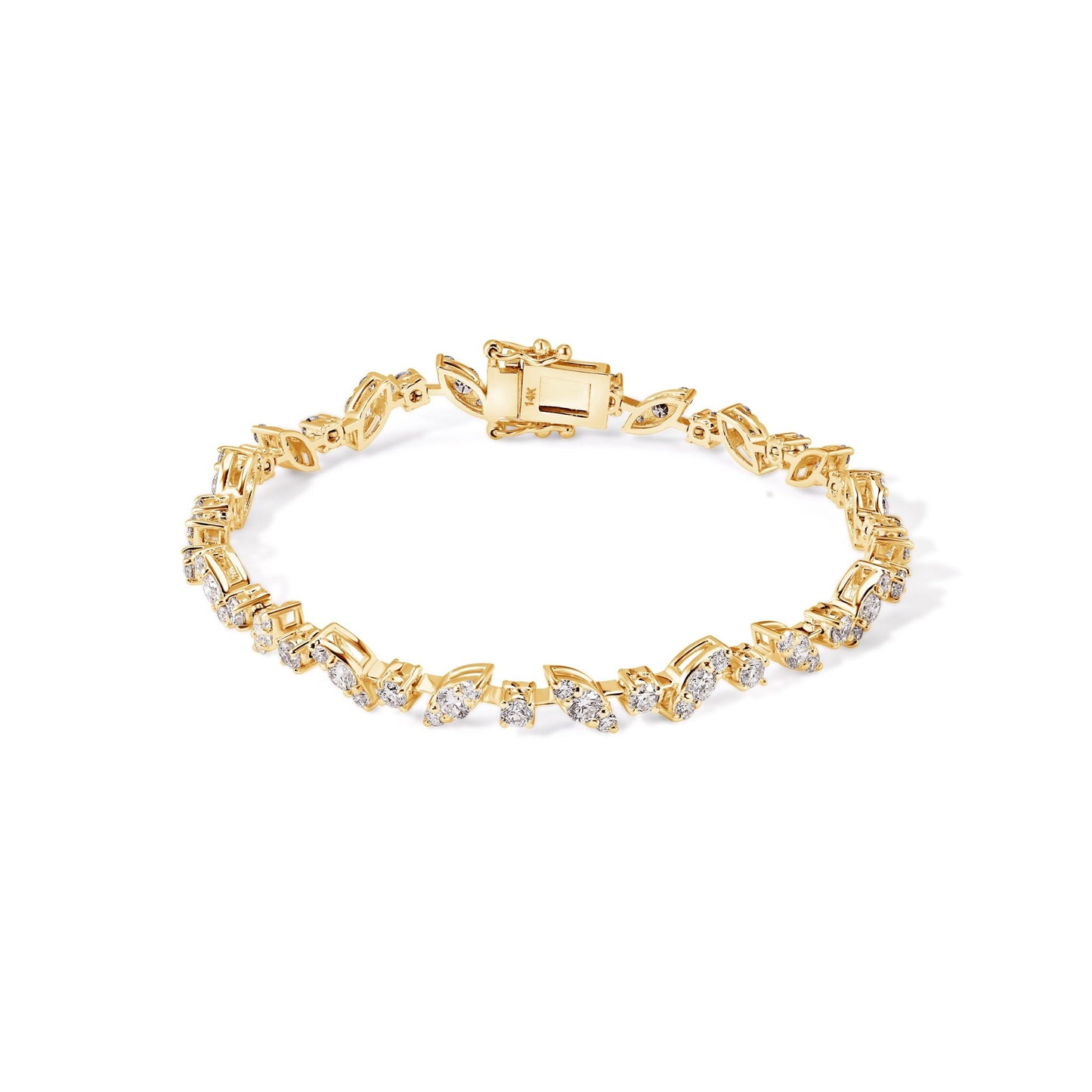 Yellow Gold 14K Diamond Bracelet - My Store