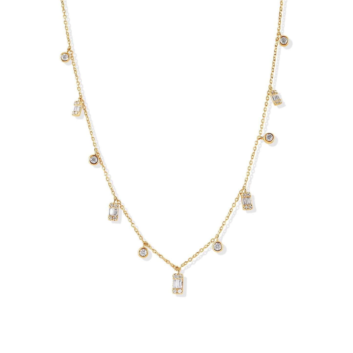 14K Diamond Dainty Everyday Necklace - Ryan Diamonds LA