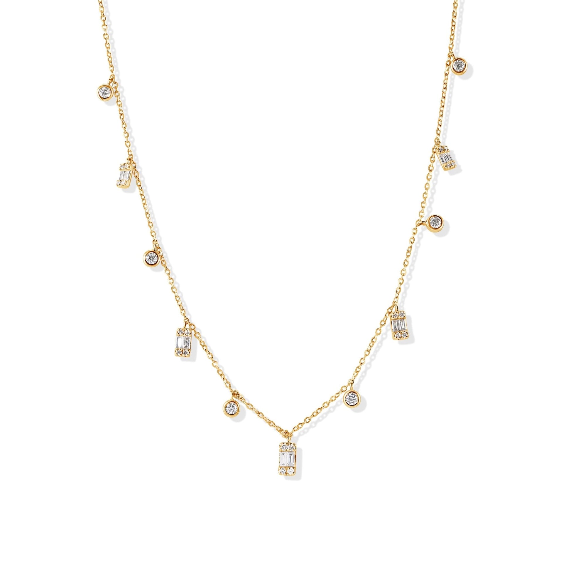 14K Diamond Dainty Everyday Necklace - Ryan Diamonds LA