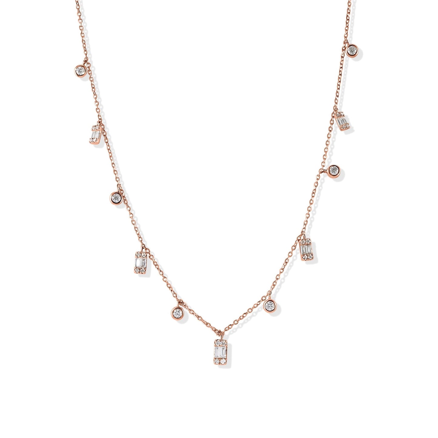 14K Diamond Dainty Everyday Necklace - Ryan Diamonds LA