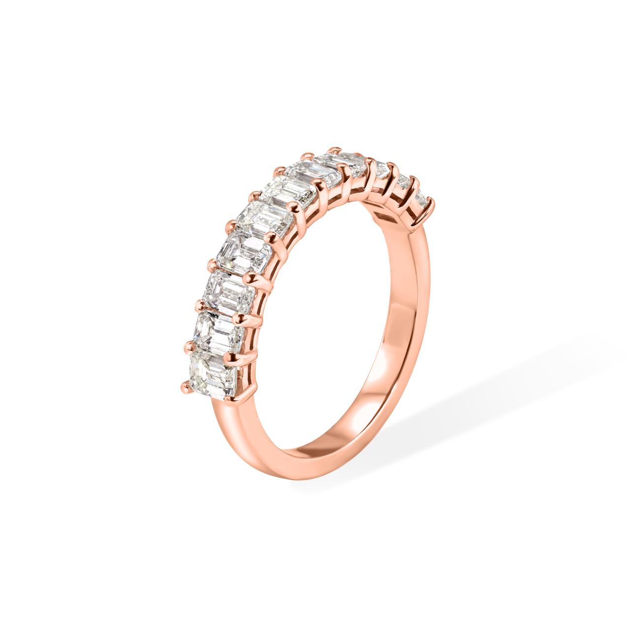 14K Diamond Half Eternity Ring - Ryan Diamonds LA