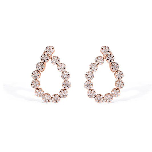 14K Diamond Hoop Earrings - My Store