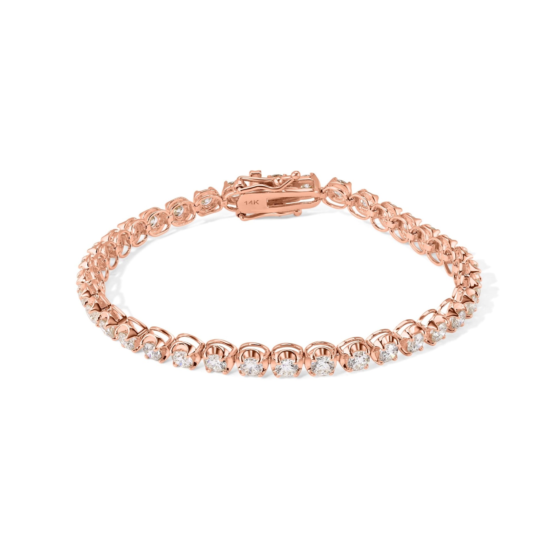 Rose Gold 14K Diamond Tennis Bracelet - My Store