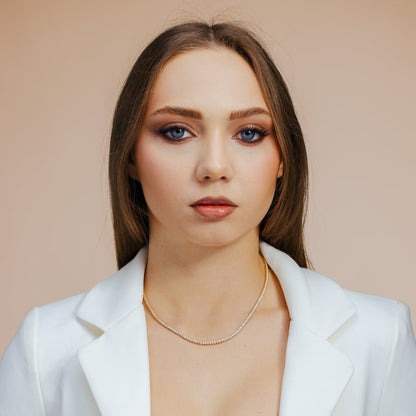 14K Diamond Tennis Necklace - Ryan Diamonds LA