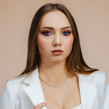 14K Diamond Tennis Necklace - Ryan Diamonds LA