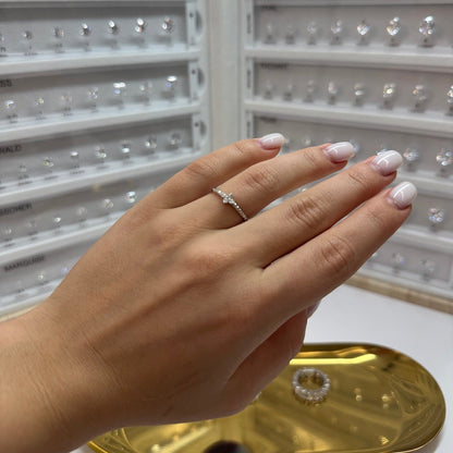 18K Clover Diamond Beaded Ring - Ryan Diamonds LA