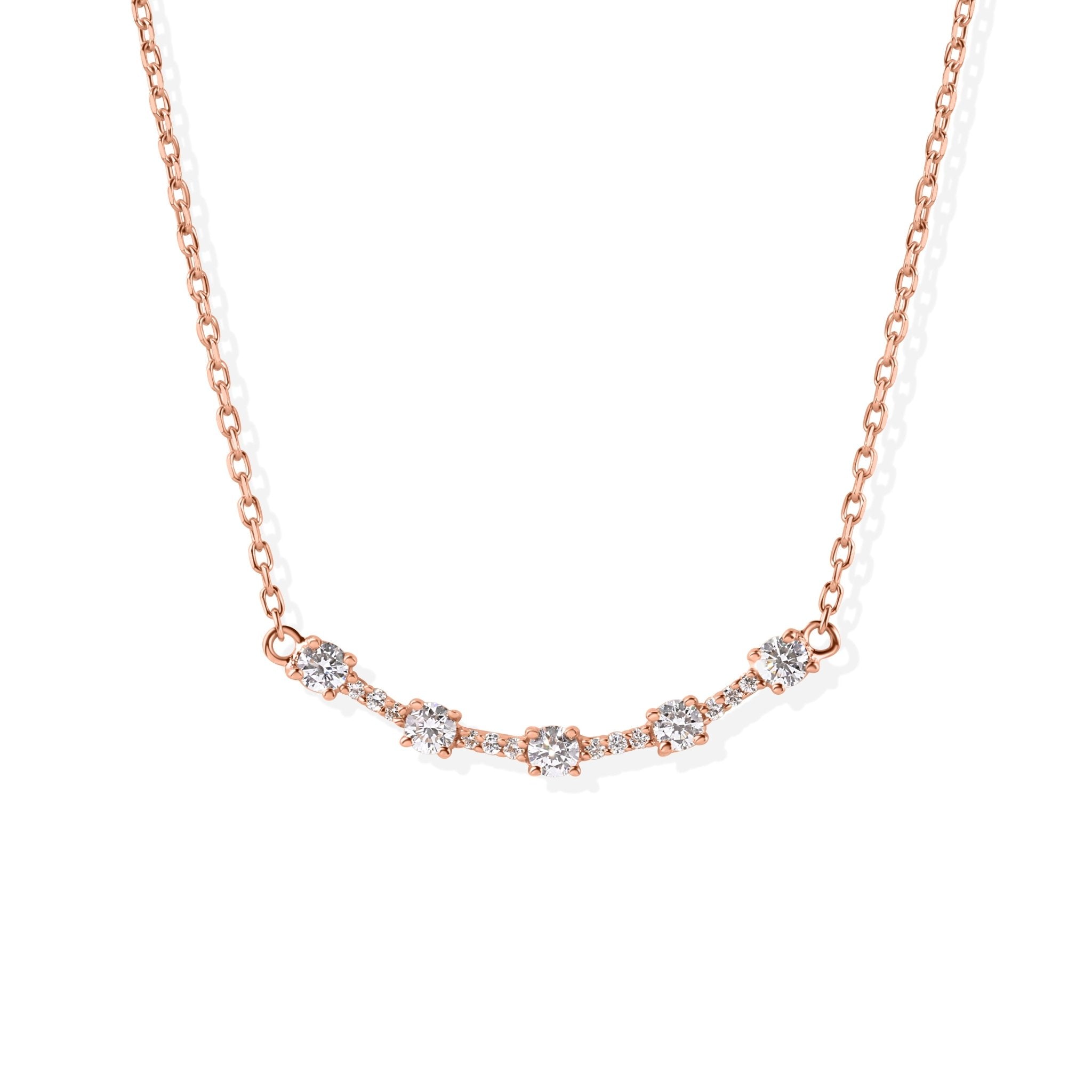 18K Smile Diamond Necklace | 0.25 CTW Elegant Sparkle – Ryan Diamonds Inc.