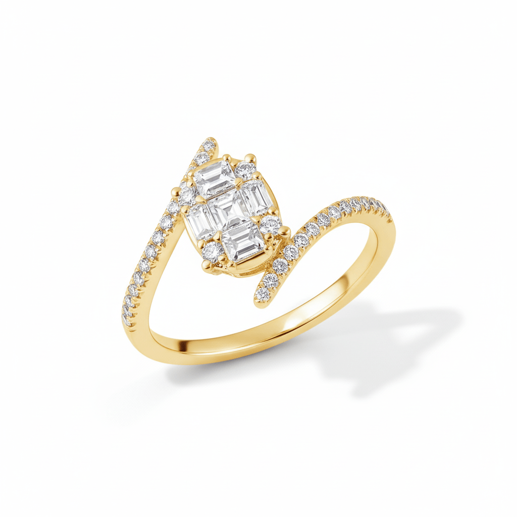 18K Diamond Oval Ring - Ryan Diamonds LA