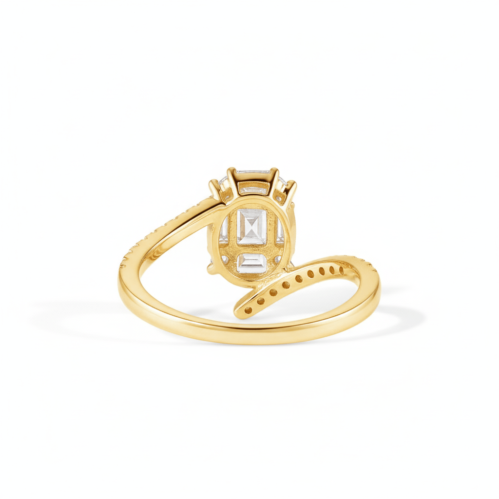 18K Diamond Oval Ring - Ryan Diamonds LA