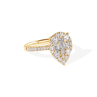 18K Pear Shape Ladies Ring - My Store