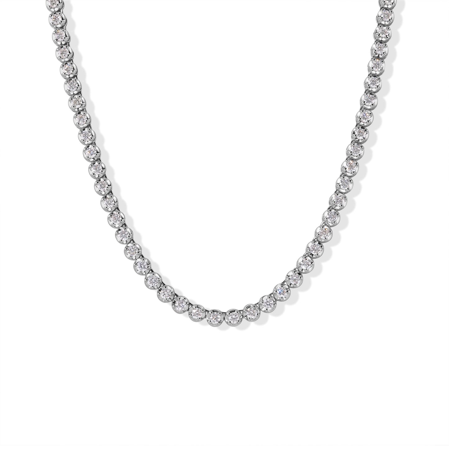 White Gold 14K Diamond Tennis Necklace