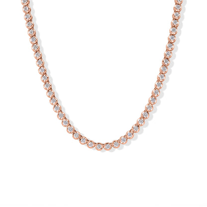 Rose Gold 14K Diamond Tennis Necklace