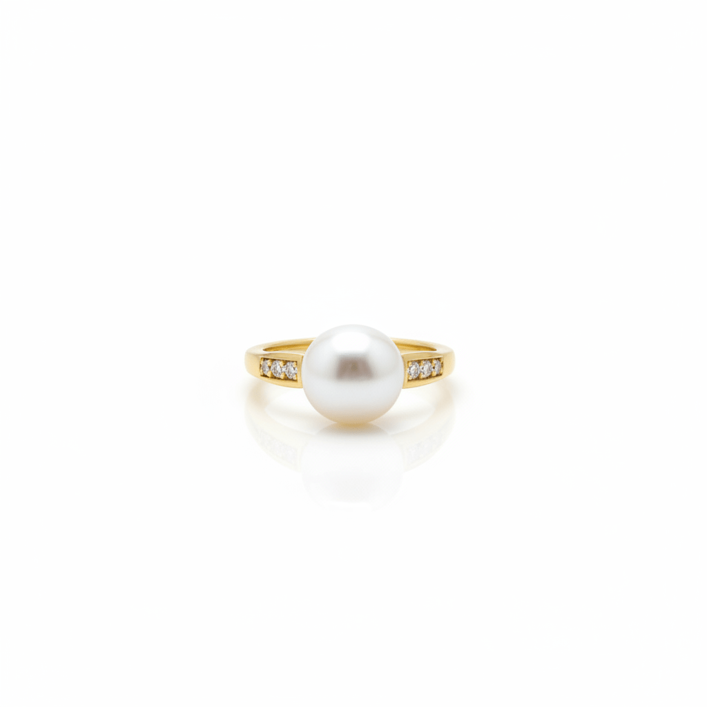 Celeste Pearl & Diamond Ring - Ryan Diamonds LA
