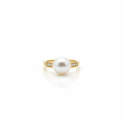 Celeste Pearl & Diamond Ring - Ryan Diamonds LA