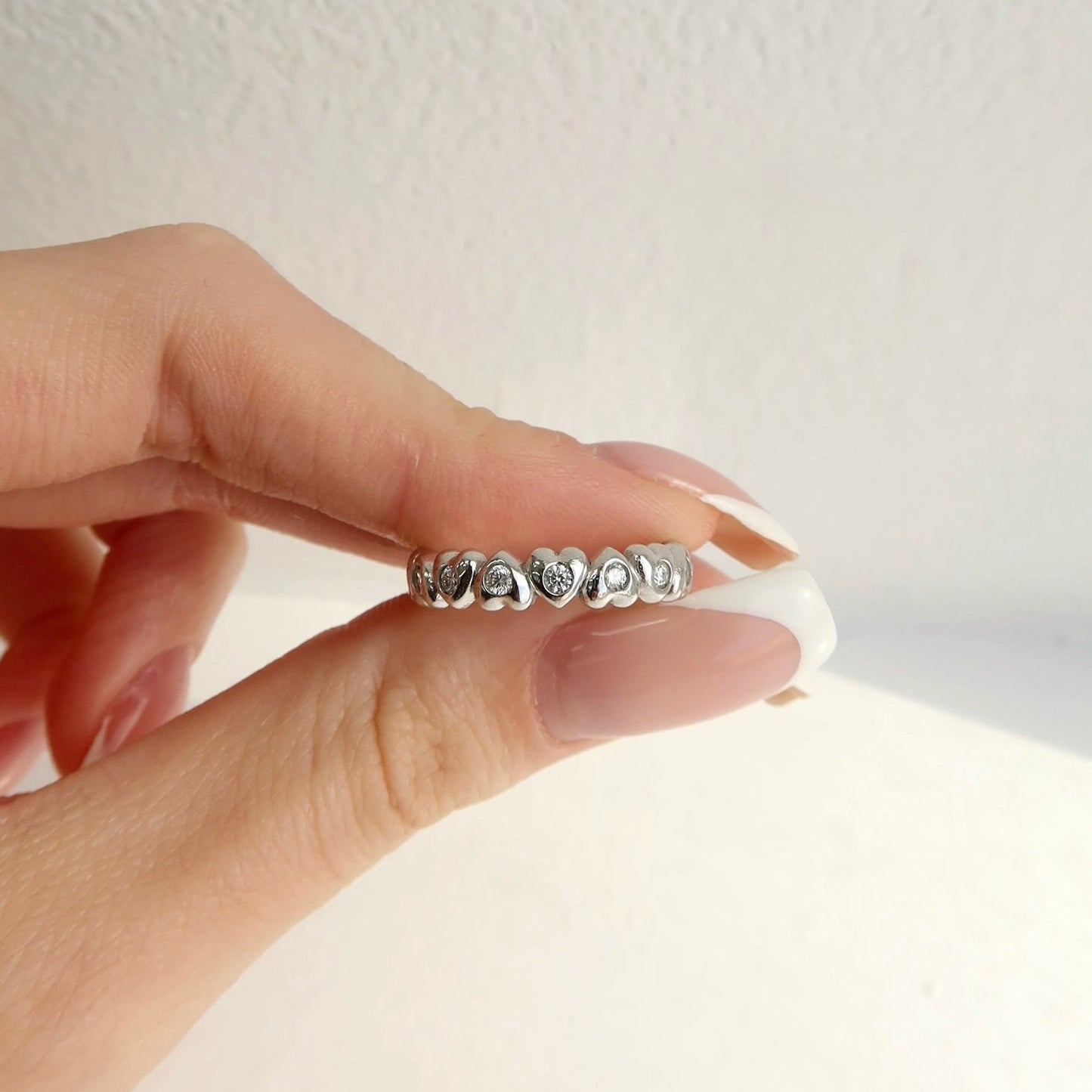 Diamond Heart Eternity Band in 14K Yellow Gold - Ryan Diamonds Inc.