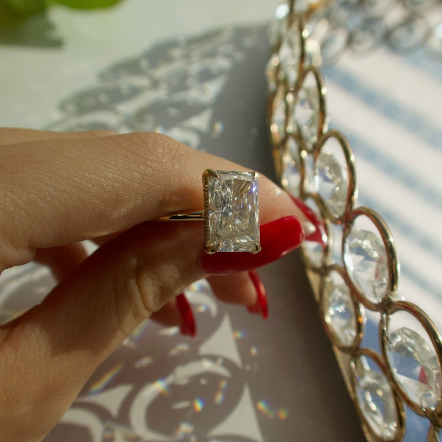 Radiant Elegance 14K Yellow Gold Diamond Solitaire Ring - Ryan Diamonds LA