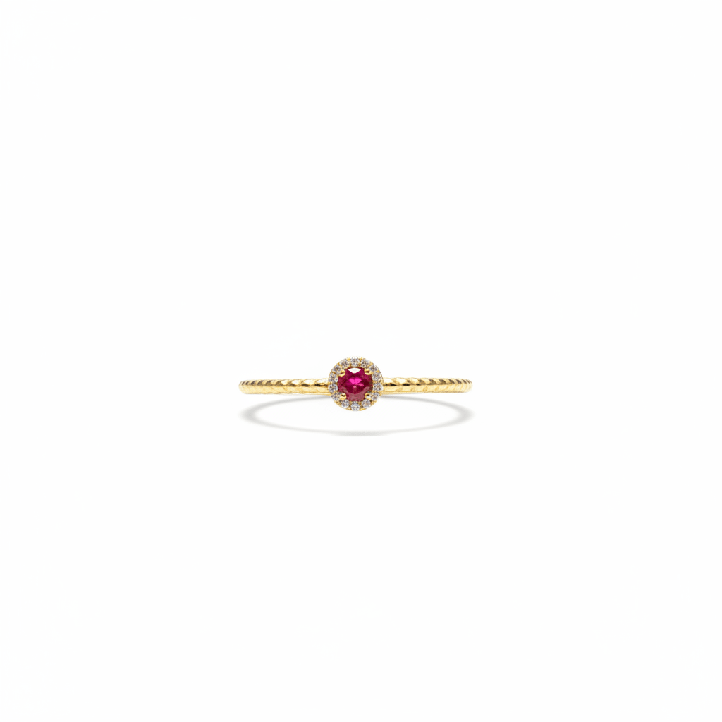 Rosette Twirl Ruby Ring - Ryan Diamonds Inc.